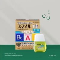 24Tokyo - [JAPAN NO 1] Tetes mata softlens Jepang - Smile 40 mild eye drops Gold cool