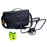Folding Bike Bags &amp; Panniers Use For Brompton Birdy BYA412 Front Storage Bag handbag sbag With Rainproof Cover Aluminum Mount
