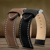 8888Genuine Leather Watch Band for Tianmeishi/Tissot/Seiko/Huawei 20 22mm Strap Men's and Women's Calfskin Watch Bracelet