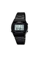 Casio Men's Vintage B640WB-1A Black Stainless Steel Band Digital Watch