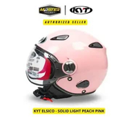 HELM KYT ELSICO RED MERAH CABE ORIGINAL HALF FACE M LIGHT PEACH