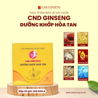 CND GINSENG - Thực phẩm bảo vệ sức khỏe CND GINSENG DƯỠNG KHỚP HÒA TAN Hộp 20 Gói Hỗ trợ làm trơn ổ 