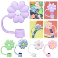 5Pcs Flower Straw Cover Cap for Stanley Cup Silicone Straw Topper