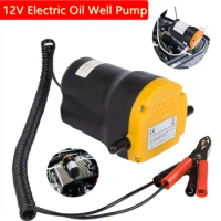 Stainless Steel Booster Pump, 80W 12V Electric Engine Oil Pump, Dc 12v Oil/Diesel Sump Extractor For Car Boat Motorbike
