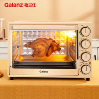 40L Household Electric Oven Independent Temperature Control Lighting Rotary Baking Fork Multifunctional Baking Pizza Oven