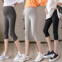 Maternity Leggings Spring and Autumn Inner Wear Capri Pants Internet Celebrity Solid Color Skinny Pa