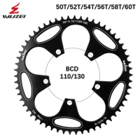WUZEI Road Bicycle Sprocket 110 130 BCD 50T 52T 54T 56T 58T 60T crank Chainwheel Crankset Tooth plate Ultralight Bicycle Parts