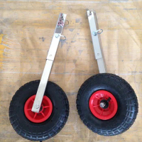 Boat Launching Wheels Dolly Trailer Tires Towing Cart For Inflatable Aluminum Boats/Kayak/Rowing