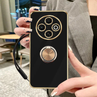 เคสโทรศัพท์, เคสสำหรับ Tecno Spark 30C 4G / Kl5 / Kl5n, พร้อมที่ใส่แหวนโลหะแบบปรับได้และสายคล้องโทรศ