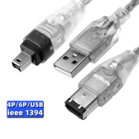 1394 Firewire USB To 4p USB To 1394 Data Cable IEEE 1394 Connection Cable Camera DV Acquisition Card