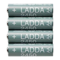 LADDA 3號電池aa, 充電電池, 1.2v