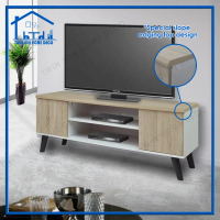 (Only KL & Selangor area)4 Feet/5 Feet Tv Cabinet/ Tv Console - White Oak + White
