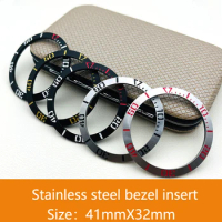 Stainless steel bezel insert measuring 41mmX32mm, flat bezel for Seiko PROSPEX Divers. Compatible SNR025J1 SNR029J1 SNR035J1 SNR