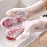 廚房洗碗手套家用防水防燙隔熱家務女干活清潔刷碗膠皮加厚耐用型