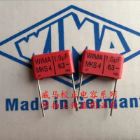 2020 hot sale 10pcs/20pcs German capacitor WIMA MKS4 63V 1UF 1.0UF 105 63V P: 15mm Audio capacitor free shipping