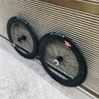 700C Fixie Track Bike Wheel Rim 70mm Front Rear 32H Hub Single Speed Bicycle Wheelset Fixed Gear With Tires Cycling Alloy Black