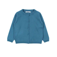 【Baby 童衣】任選 男女童小外套 針織男女童開襟衫88241(霧霾藍)