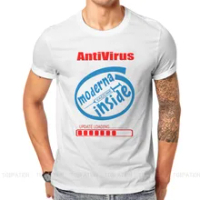 ANTIVIRUS MODERNA ภายใน TShirt สำหรับผู้ชายวัคซีน Meme Camisetas ความแปลกใหม่ T เสื้อพิมพ์สบายๆหลวม