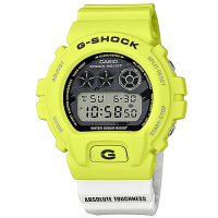 CASIO 卡西歐 G-SHOCK 防震手錶 DW-6900TGA-9-螢光黃/ 53.2mm