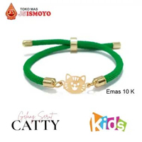 Gelang Anak Tali Kombinasi Emas Mas Asli Jessie Catty J5 Ismoyo HIJAU
