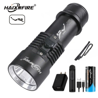 ไฟฉายดำน้ำ, HaixnFire DV57, โคมไฟกันน้ำใต้น้ำ, LED XHP70 5000 ลูเมน