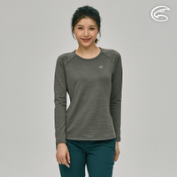 ADISI 女圓領透氣快乾保暖中層衣AL2221069 (S-2XL)｜內裡鬆餅紋 磨毛 刷毛 彈性 排汗速乾 機能 休閒