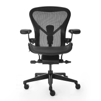 Herman Miller Aeron 2.0 人體工學椅 全功能 金屬腳座 鋁合金材質 啞光黑 DW扶手 C size(平行輸入)