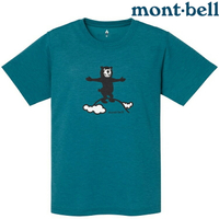 Mont-Bell 女款 Wickron 排汗衣/圓領短袖 1114783 SUMMIT BEAR BGN 藍綠
