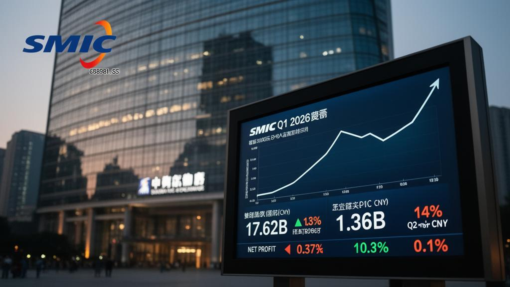 SMIC Q1 2026 — revenue $2.6B (+8.1%), Q2 guidance +14% to 16% sequential
