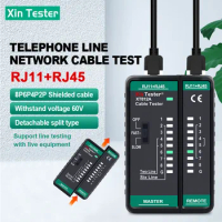 Xin Tester Network Cable Tester RJ11 RJ45 LAN Cable Tester Networking Wire Telephone Line Detector Tracker Tool XT812A