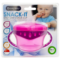 Lucky baby - Snack it easy grip snack cup- LB0382 Pink