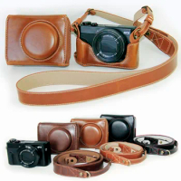 HQ Leather Camera Bag case strap For canon PowerShot G7X Mark II/G7X Mark III G7X3