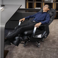 Office Chair President Comfortable high-end leather modern simple lift sedentary recliner electric boss chair