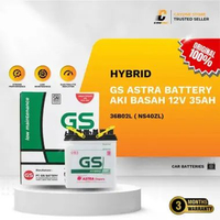 GS ASTRA Hybrid Battery Aki Basah Mobil NS40ZL 36B20L 12V 35AH