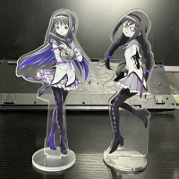 Anime Puella Magi Madoka Magica Figures Kaname Madoka Akemi Homura Cosplay Acrylic Stand Model Plate Desk Decor Standing Sign