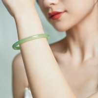 ZHOU LIU FU Bracelet for Women Round Natural Blue Agate Stone Lucky Accessory Gift with Certificate 