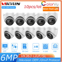 10PCS Vikylin OEM Hikvision 6MP Dual Light IP Camera DS-2CD1363G2-LIUF/SL 2-way Audio SD Card CCTV Video Surveillance IP Camera