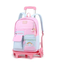 School trolley backpack bag for girls kids School Rolling backpack Bags school wheeled backpack school bag with wheels bookbag