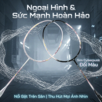 Mẫu mới ALPSPORT 【BEAM100】, vợt cầu lông 5U bằng sợi carbon hàng không T800 chính hãng,  đã gắn dây 