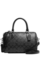 Coach Coach Rowan Satchel Bag In Signature Canvas in Graphite/ Black CH280