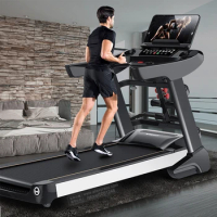 Multifunction Motorized Treadmill Touch Screen Commercial Hotel Gym Sports Fitness Equipment Foldable Electric Running Machine