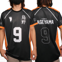 Áo thun nam nữ thời trang mới 2024, áo phông ngắn tay mùa hè, áo cosplay nhân vật hoạt hình Haikyuu 