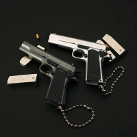 1:3 Alloy Colt M1911 Pistol Miniature Model Assemblable Fake Gun Toy Keychain Backpack Pendant Decoration Gift Toy Boy