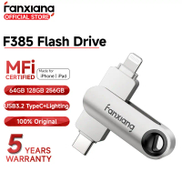 Fanxiang F385 2 In 1 Flash Drive Pendrive OTG USB3.2 Type-C Lighting Support iPhone Android (64GB/12