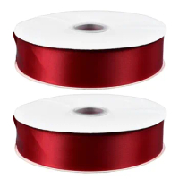 1.6 Inch Wide Burgundy Satin Ribbon Decoration Burgundy Satin Ribbon 1.6 Inch Wide Polyester for Cake Box for Flower Wrapping