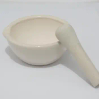100mm Porcelain Mortar and Pestle Mixing Grinding Bowl Set White Lab Kit Tools