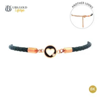 UBS Gold Gelang Tali Emas Irene - Agp1763k - 8k Adj(16-21cm)-HITAM