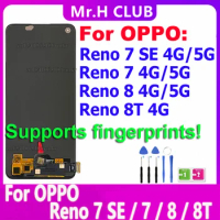 OLED Screen For OPPO Reno7 4G / Reno7 5G / Reno8 4G / Reno8 5G / Reno 8T 4G LCD Display Touch Digitizer Replacement Repair Parts
