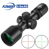 3-9x40 Compact Riflescope Tactical Optic Sight Green Red Illuminated Hunting Scopes Rifle Scope Sniper Airsoft Air Gun