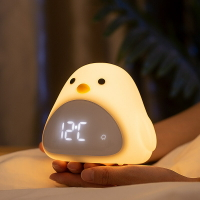 鬧鐘 時光鳥鬧鐘數顯溫度電子貪睡鬧鈴學生用床頭小夜燈智能兒童時鐘